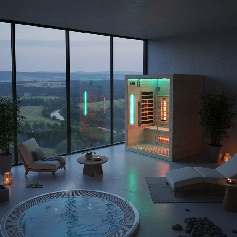 SAUNA SUCHA INFRARED NISKOTEMPERATUROWA ALTA3 3-4 OSOBOWA 150x120 CM ALTA3