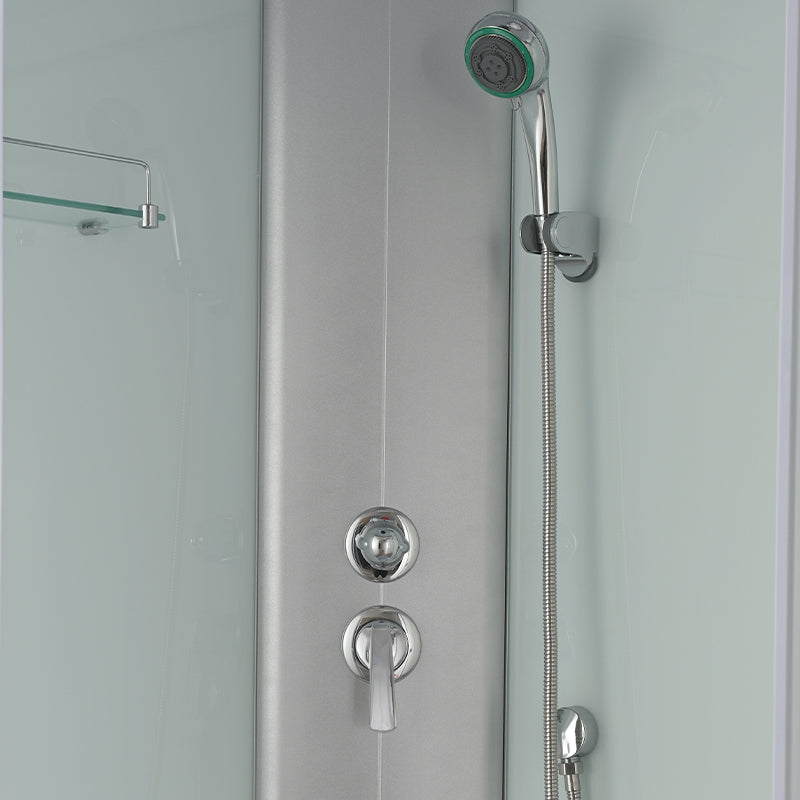 KABINA PRYSZNICOWA PÓŁOKRĄGŁA Z BRODZIKIEM WSH301B MAT CHROM 90x90 CM WSH301B-MAT-90