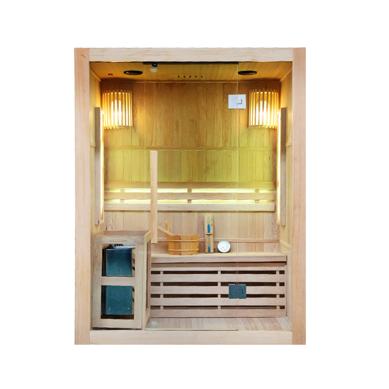 SAUNA FIŃSKA WYSOKOTEMPERATUROWA Z PIECEM KEMI3/HARVIA 3-4 OSOBOWA 150x120 KEMI3