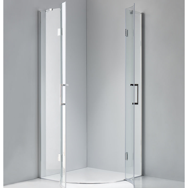 KABINA PRYSZNICOWA PÓŁOKRĄGŁA KZ92B CHROM 90x90 CM KZ92B-90