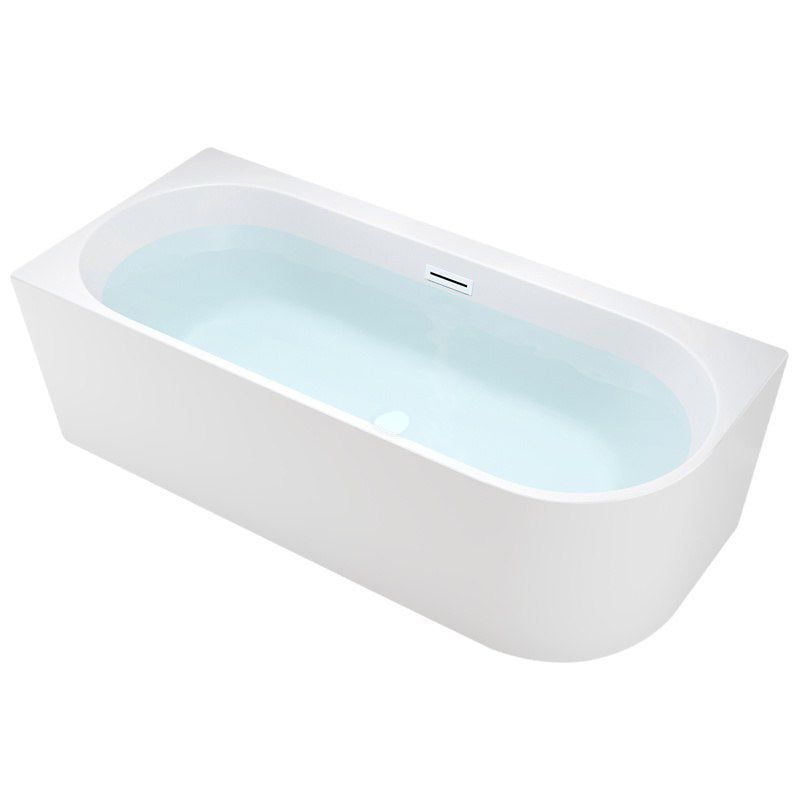 WANNA WOLNOSTOJĄCA PRZYŚCIENNA MERA 509D LEWA BIAŁA PRZELEW BIAŁY POŁYSK 170x75 CM MERA-509D-L-P-WH
