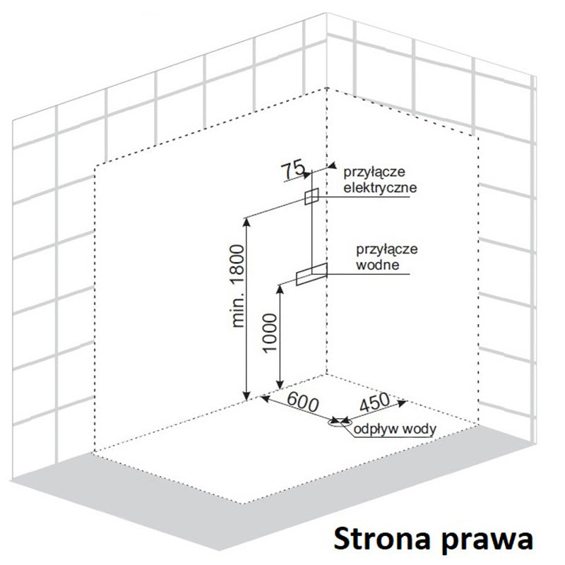 KABINA PRYSZNICOWA Z HYDROMASAŻEM I SAUNĄ WSH7106RS PRAWA 120x80 CM WSH7106RS-120X80
