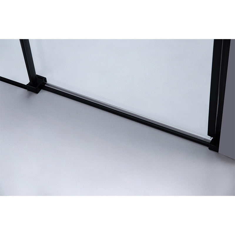 DRZWI PRYSZNICOWE PRZESUWNE DO WNĘKI SH03C CZARNE 105-110 CM 8 MM