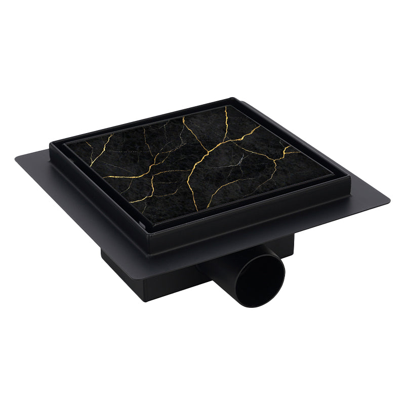 ODPŁYW LINIOWY KWADRATOWY DL06 FIX G1 CZARNY 15x15 CM DL06-FIX-G1-BL15