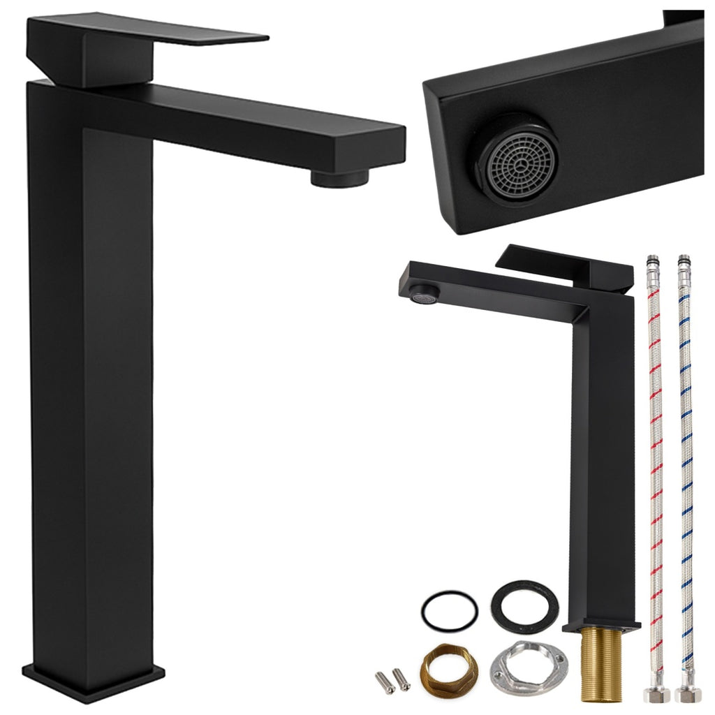 BATERIA UMYWALKOWA ŁAZIENKOWA STOJĄCA NABLATOWA F211HB CZARNA F211HB-BL