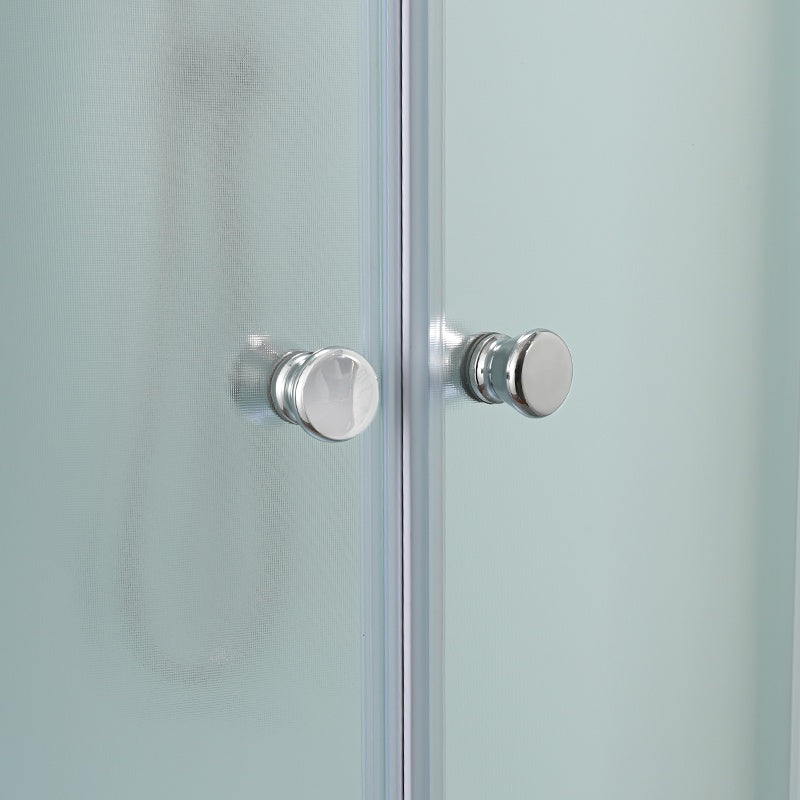 KABINA PRYSZNICOWA PÓŁOKRĄGŁA Z BRODZIKIEM WSH305B MAT CHROM 90x90 CM WSH305B-MAT-90