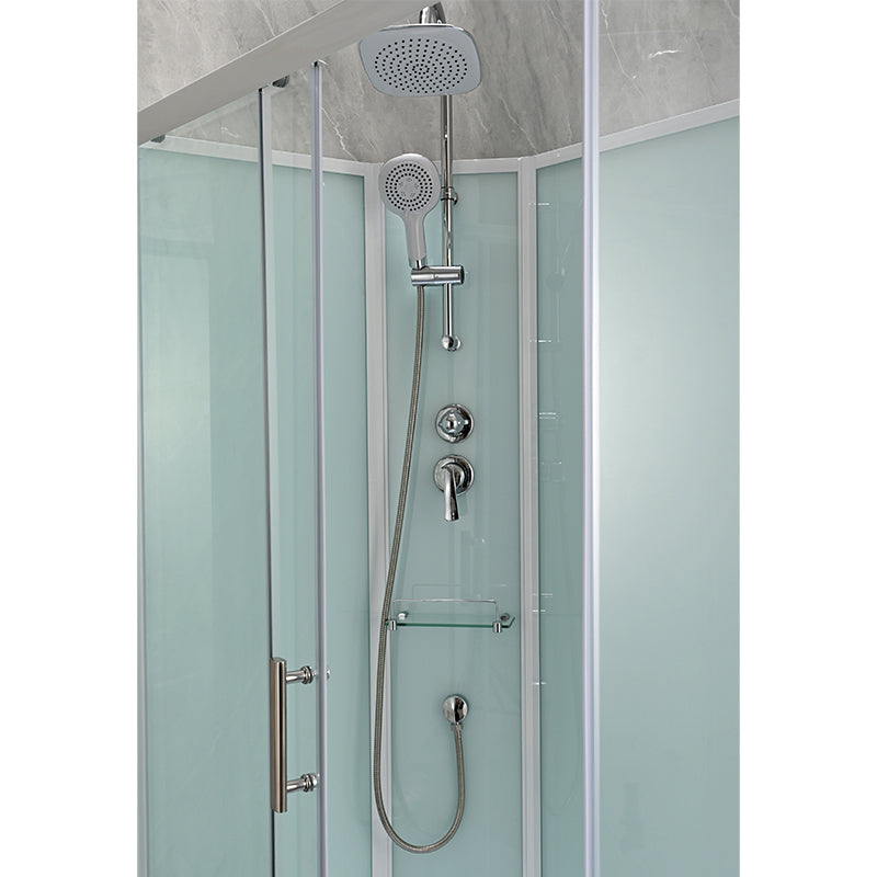 KABINA PRYSZNICOWA PROSTOKĄTNA Z BRODZIKIEM WSH307L LEWA BIAŁA 120x80 CM WSH307L-120X80
