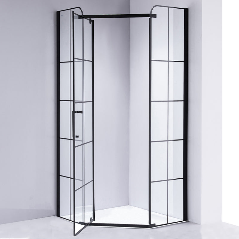 KABINA PRYSZNICOWA PIĘCIOKĄTNA Z BRODZIKIEM BS06B/SXL07B CZARNA 90x90 CM