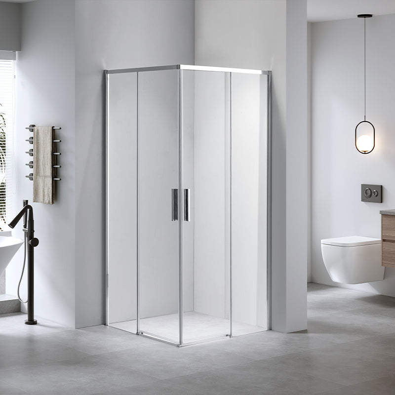 KABINA PRYSZNICOWA KWADRATOWA SUPER SLIM NOVA CHROM 90x90 CM 6 MM NOVA-CH-90X90