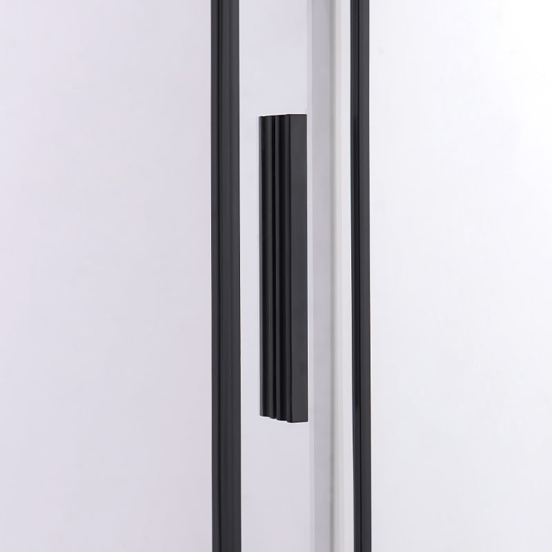 DRZWI PRYSZNICOWE SUPER SLIM NOVA CZARNE 110 CM 6 MM NOVA-BL-110