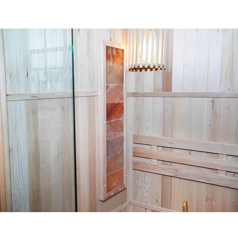 SAUNA FIŃSKA WYSOKOTEMPERATUROWA Z PIECEM KEMI1/HARVIA 1-2 OSOBOWA 120x105 KEMI1