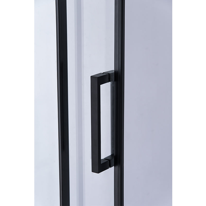 DRZWI PRYSZNICOWE PRZESUWNE DO WNĘKI SH03C CZARNE 105-110 CM 8 MM