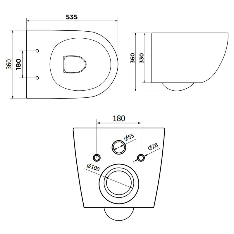 MISKA WC WISZĄCA TORNADO MIZU-WH-TR-03 BIAŁA DESKA WOLNOOPADAJĄCA DUROPLAST MIZU-WH-TR-03