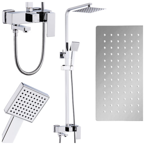 BATERIA PRYSZNICOWA ŁAZIENKOWA Z DESZCZOWNICĄ F170A CHROM F170A