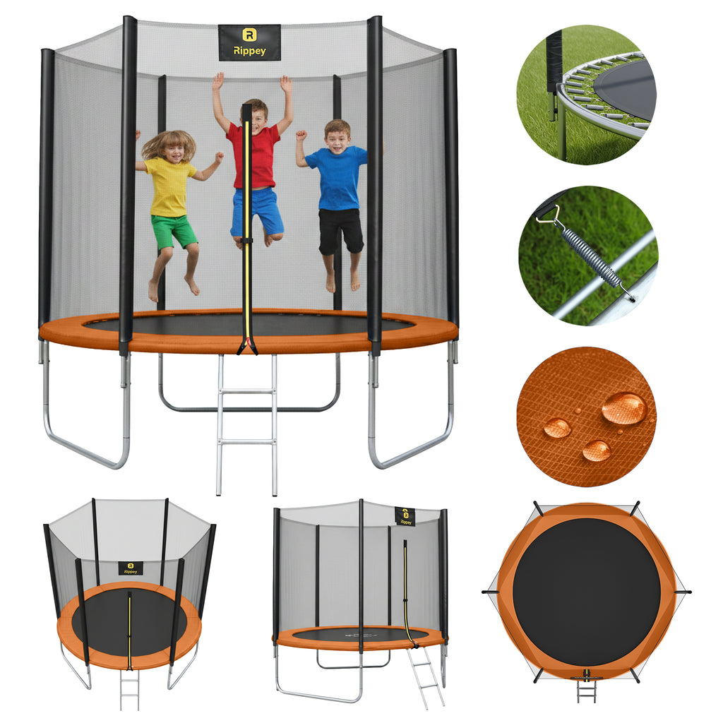 TRAMPOLINA OGRODOWA DLA DZIECI SKY 10FT CZARNO-POMARAŃCZOWA 305 CM 10FT-SKY-305-OR
