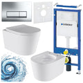 ZESTAW PODTYNKOWY WC STELAŻ GEBERIT DUOFIX MISKA ELITE-WH-03 PRZYCISK DELTA 50 CHROM