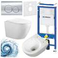 ZESTAW PODTYNKOWY WC STELAŻ GEBERIT DUOFIX MISKA FLOW-WH-TR-03 PRZYCISK DELTA 20 CHROM ZES-FLOW-4