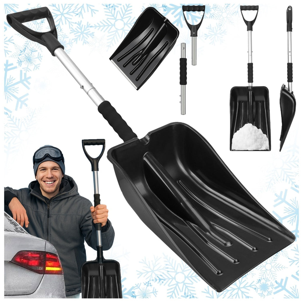 ŁOPATA DO ŚNIEGU DO ODŚNIEŻANIA DO AUTA ALUMINIOWY TRZONEK SZUFLA 84CM ARCTIC