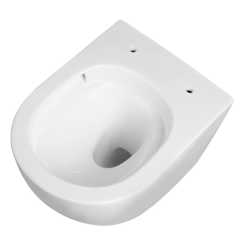 MISKA WC WISZĄCA TORNADO FLOW-WH-TR-02 BIAŁA DESKA WOLNOOPADAJĄCA DUROPLAST FLOW-WH-TR-02