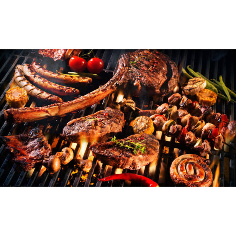 GRILL OGRODOWY WĘGLOWY Z OSŁONĄ I PÓŁKAMI VL06 CZARNY VL06-BLACK