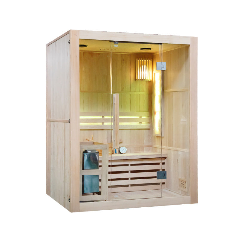 SAUNA FIŃSKA WYSOKOTEMPERATUROWA Z PIECEM KEMI3/HARVIA 3-4 OSOBOWA 150x120 KEMI3