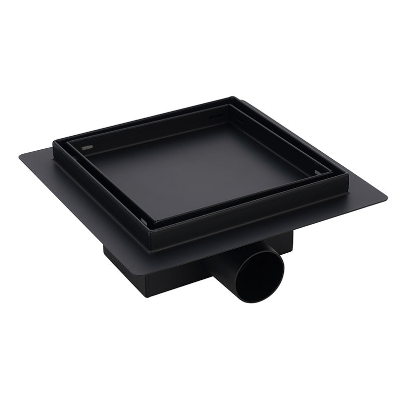 ODPŁYW LINIOWY KWADRATOWY DL06 FIX G1 CZARNY 15x15 CM DL06-FIX-G1-BL15