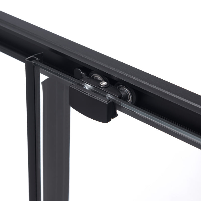 DRZWI PRYSZNICOWE SLIM NOVA NOVA CZARNE 120 CM 6 MM NOVA-BL-120