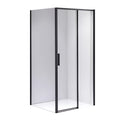KABINA PRYSZNICOWA PROSTOKĄTNA SUPER SLIM NOVA CZARNA 100x90 CM 6 MM NOVA-BL-100X90