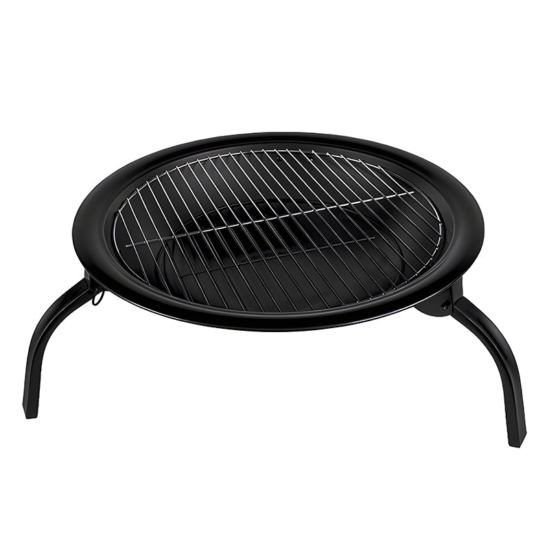 GRILL OGRODOWY WĘGLOWY Z POKRYWĄ VL07 CZARNY VL07-BLACK