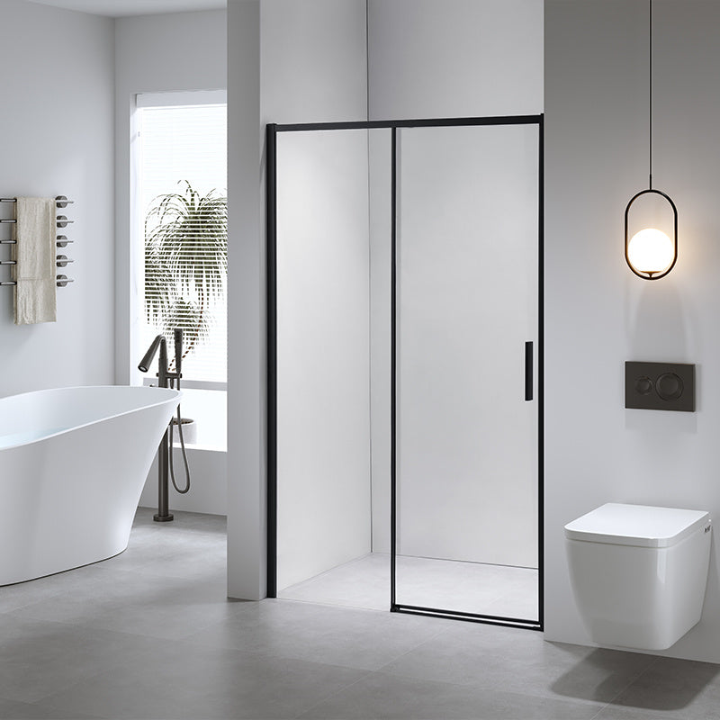 DRZWI PRYSZNICOWE SLIM NOVA NOVA CZARNE 120 CM 6 MM NOVA-BL-120