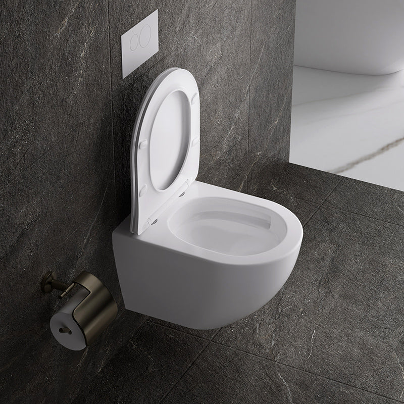 MISKA WC WISZĄCA TORNADO NERO-WH-03 BIAŁA DESKA WOLNOOPADAJĄCA DUROPLAST NERO-WH-03