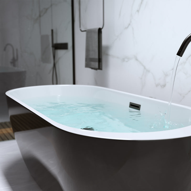 WANNA WOLNOSTOJĄCA PORTO 503B CZARNA PRZELEW CZARNY 170x75 CM PORTO-503B-BL-P-BL