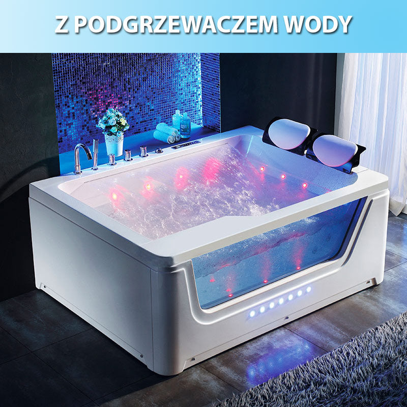 WANNA Z HYDROMASAŻEM TUGELA 913 BIAŁA 170x130 CM TUGELA-913-WH
