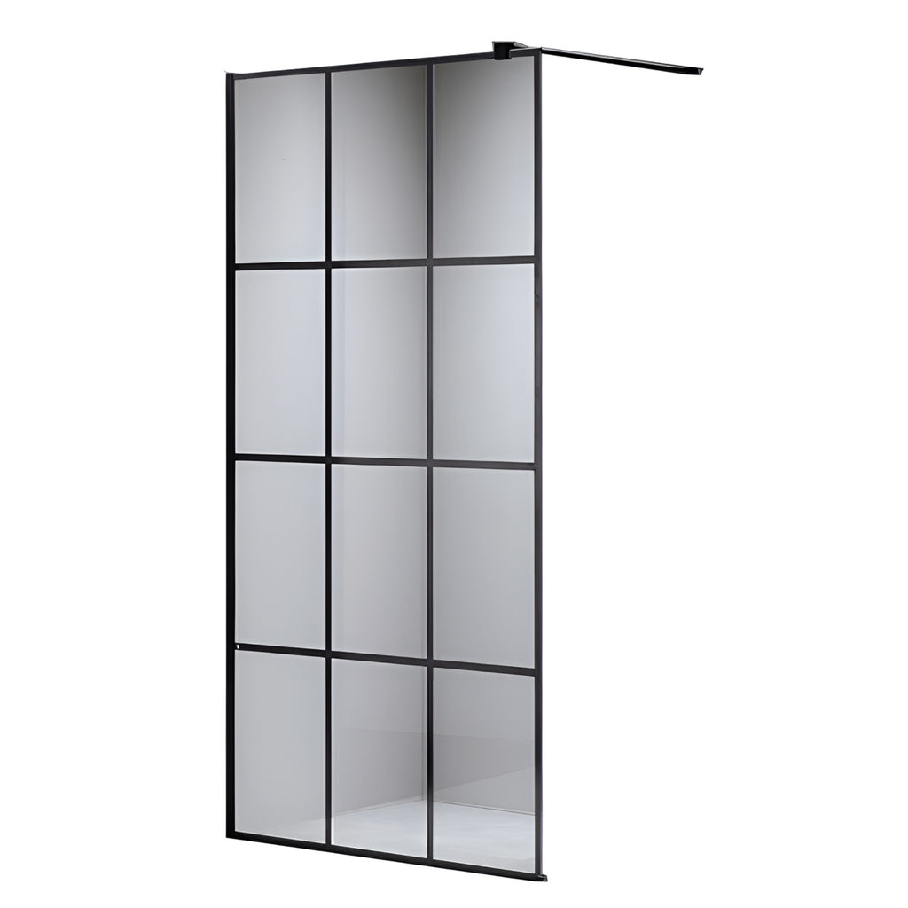 ŚCIANKA PRYSZNICOWA SH04A CZARNA 70 CM 8 MM SH04A-BL-70