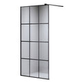 ŚCIANKA PRYSZNICOWA SH04A CZARNA 70 CM 8 MM SH04A-BL-70