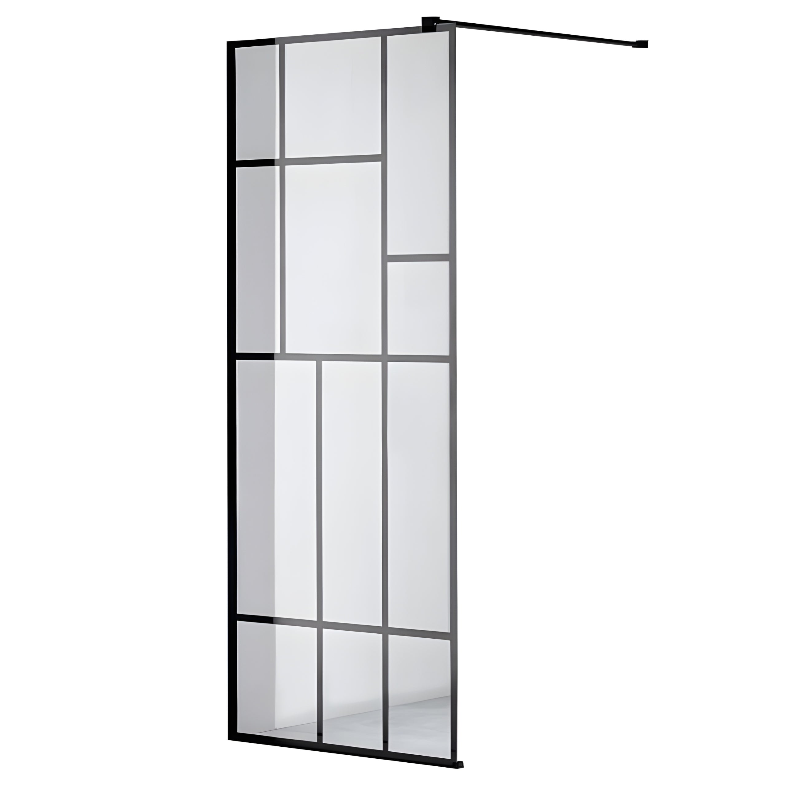 ŚCIANKA PRYSZNICOWA SH05C CZARNA 90 CM 8MM SH05C-BL-90
