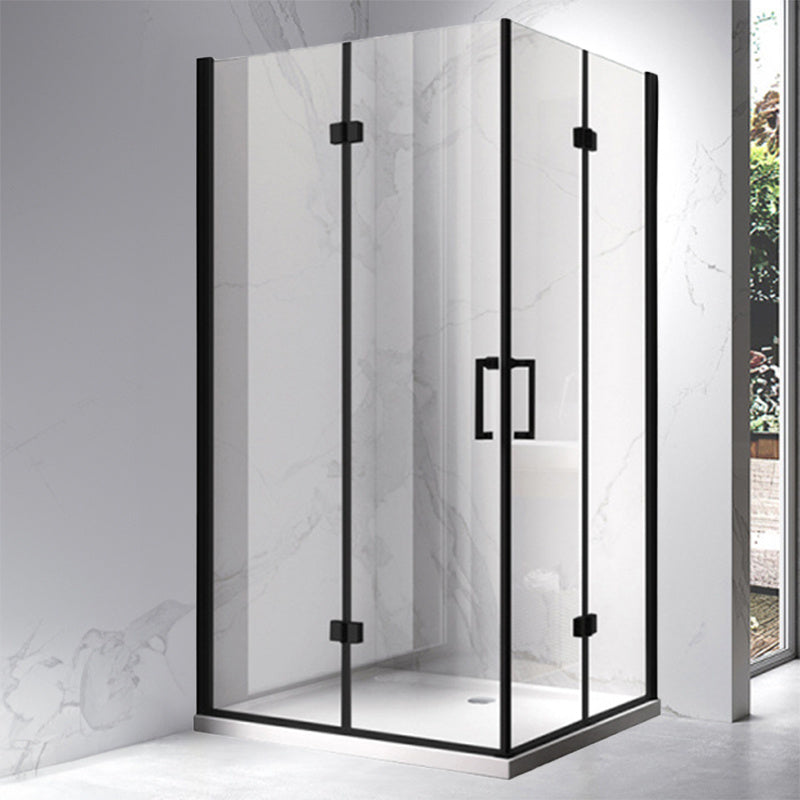 KABINA PRYSZNICOWA PROSTOKĄTNA Z BRODZIKIEM KZ12B/ST03A CZARNA 100x80 CM