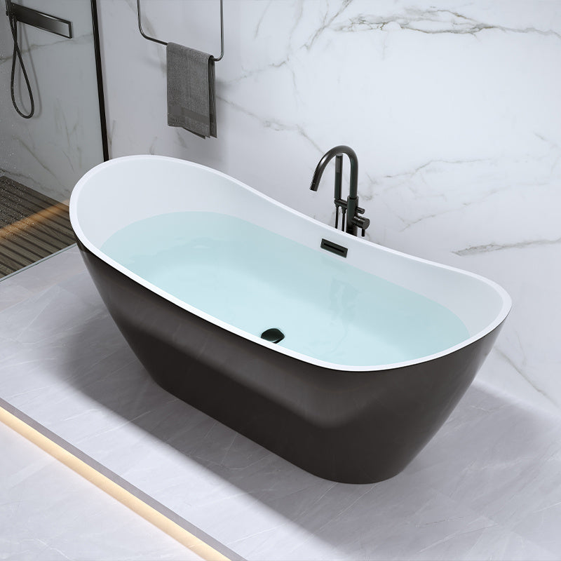 WANNA WOLNOSTOJĄCA RICA 513A CZARNA PRZELEW CZARNY 150x75 CM RICA-513A-BL-P-BL