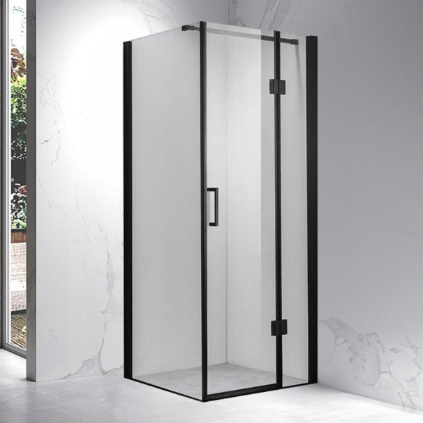 KABINA PRYSZNICOWA KWADRATOWA Z BRODZIKIEM KZ1390A/ST02A CZARNA/BIAŁY 80x80 CM