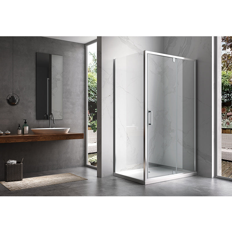 KABINA PRYSZNICOWA PROSTOKĄTNA + BRODZIK KZ06B/ST03A CHROM/BIAŁY 100x80 CM KZ06B+ST03A-WH