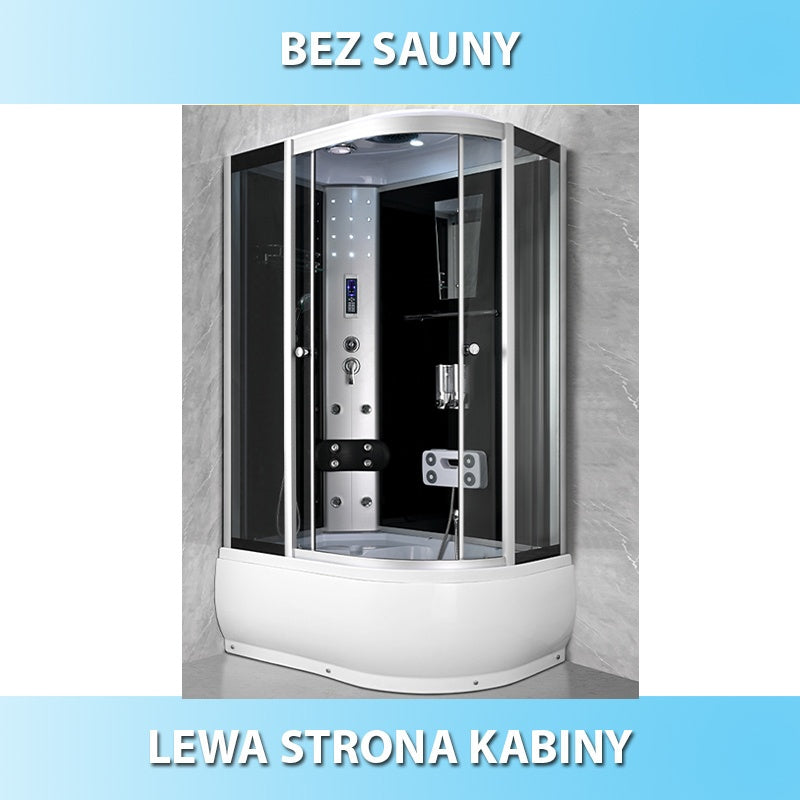 KABINA PRYSZNICOWA Z HYDROMASAŻEM WSH7106L LEWA 120x80 CM WSH7106L-120X80