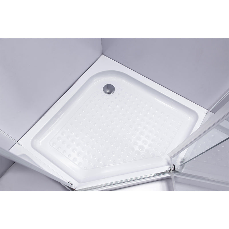 BRODZIK PRYSZNICOWY PIĘCIOKĄTNY WYSOKI SXL07B BIAŁY 90x90 CM SXL07B-WH-90