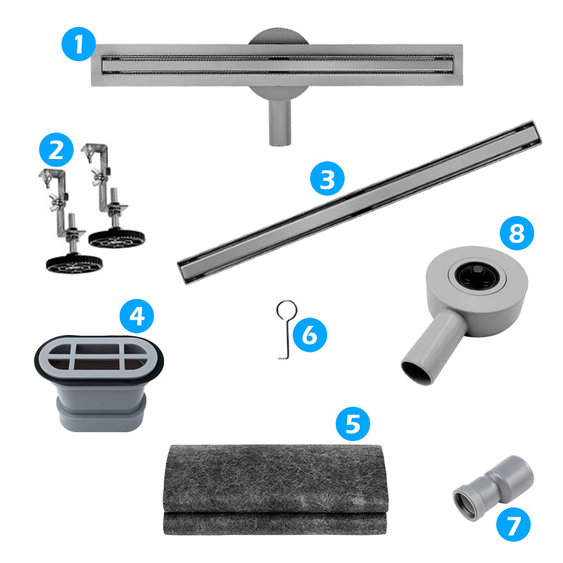ODPŁYW LINIOWY OBROTOWY SLIM DL03 SATIN 70 CM DL03-SLIM-ST70