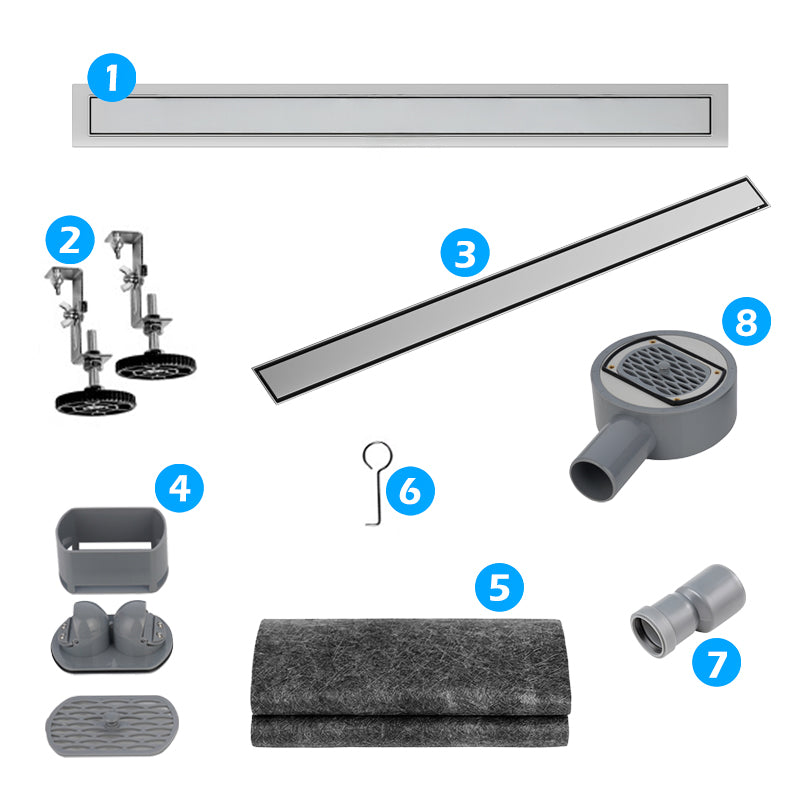 ODPŁYW LINIOWY DL02 360 OBROTOWY 60 CM SATIN SYFON DL02-360-ST60