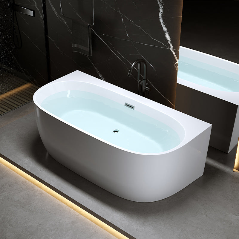 WANNA WOLNOSTOJĄCA PRZYŚCIENNA NORA 526B BIAŁA PRZELEW CHROM 150x80 CM NORA-526B-150X80
