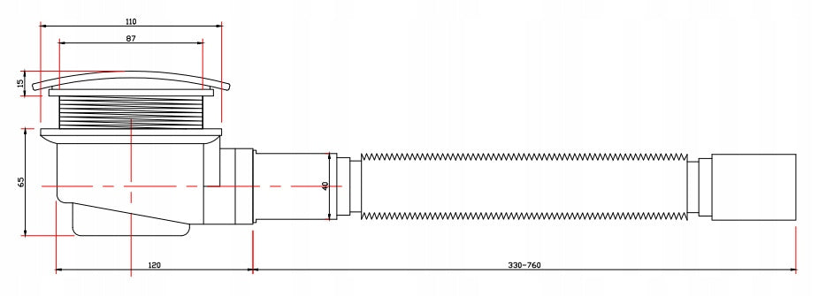 KABINA PRYSZNICOWA KWADRATOWA Z BRODZIKIEM BL30B/ST02B CZARNA/BIAŁY 90x90CM BL30B+ST02B-WH