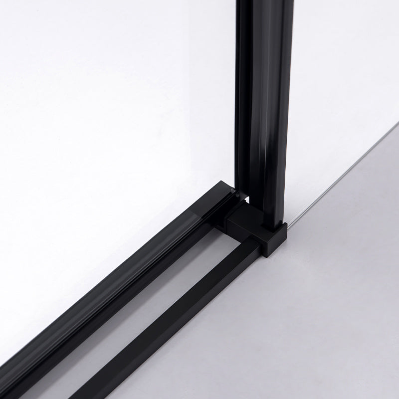 KABINA PRYSZNICOWA PROSTOKĄTNA SUPER SLIM NOVA CZARNA 90x80 CM 6 MM NOVA-BL-90X80