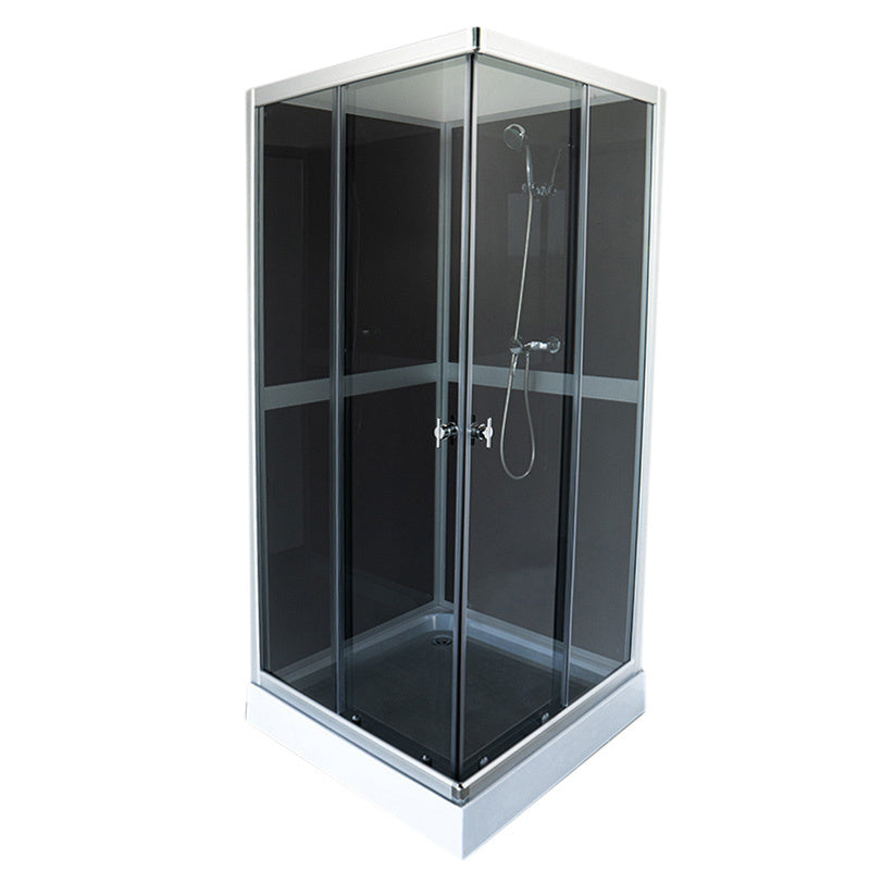 KABINA PRYSZNICOWA Z BRODZIKIEM KWADRATOWA WSH309A SZARA 80x80 CM WSH309A-GREY-80