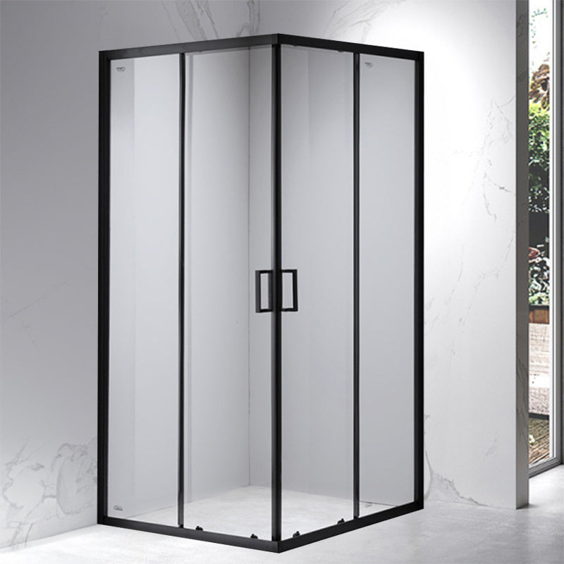 KABINA PRYSZNICOWA KWADRATOWA Z BRODZIKIEM BL30B/JUKO CZARNA/SZARY 90x90 CM