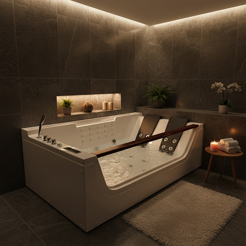 WANNA Z HYDROMASAŻEM IMPERIA 610H BIAŁA 180x120 CM IMPERIA-610H-180X120